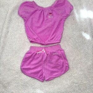 NWOT Juicy Couture Pink 2Pc Outfit Toddler Girl size 4
